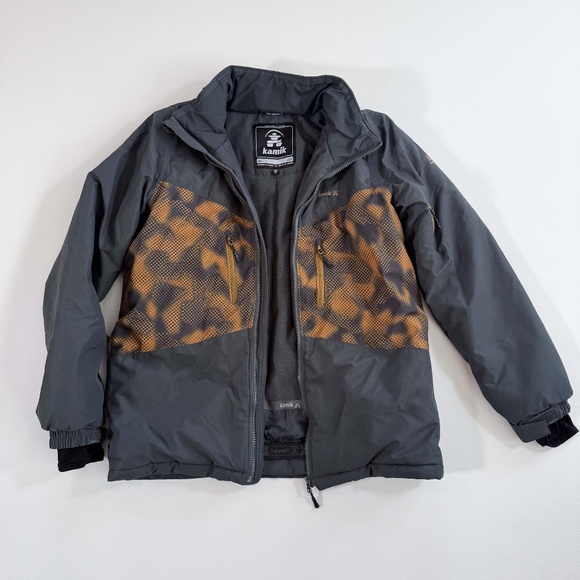 KAMIK Weatherproof Insulated Fleece Lined Ski Snowboard Jacket Grey Boy SZ 16 - Picture 10 of 12